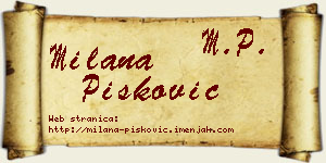 Milana Pisković vizit kartica